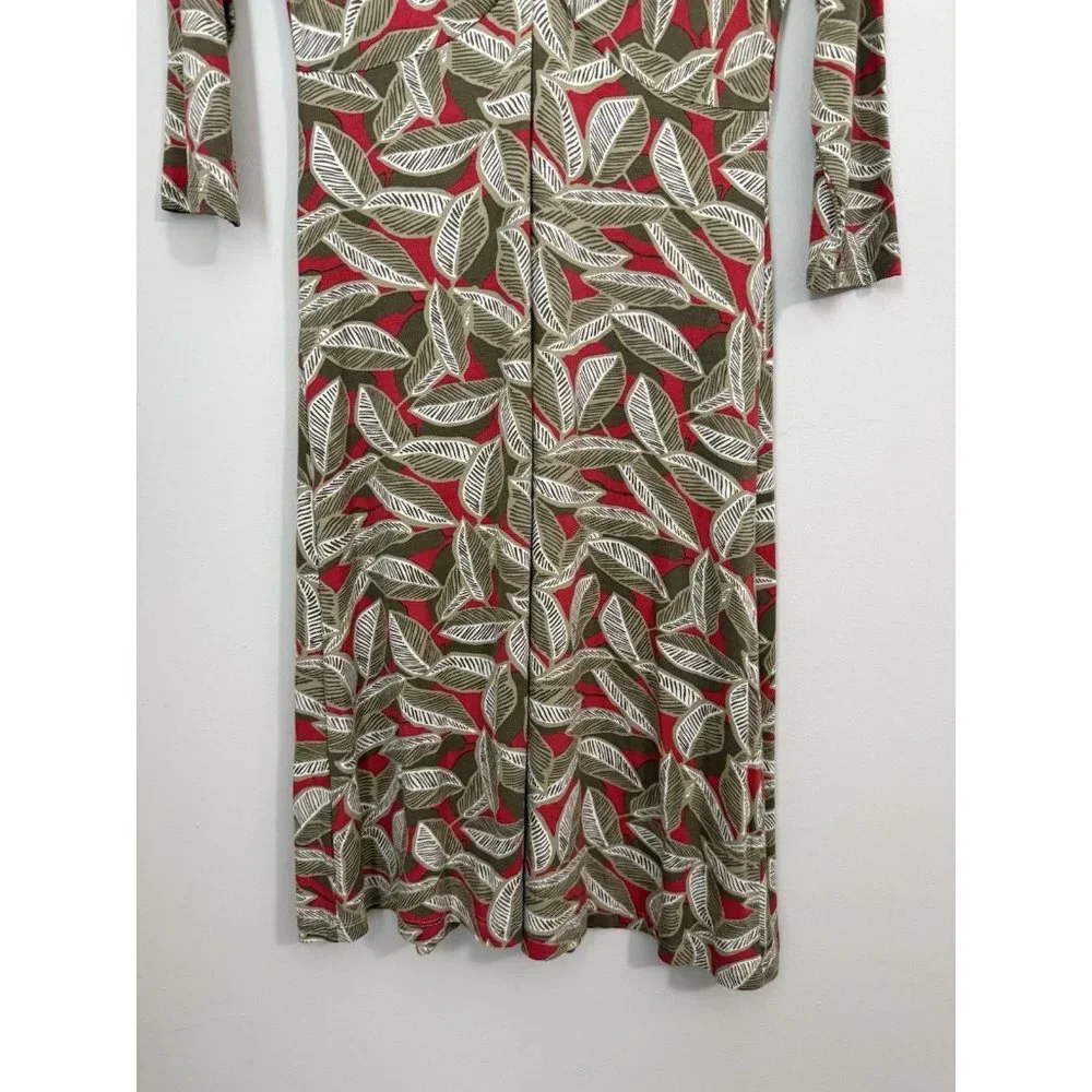 Boden Women's Jersey Knit Twist Front Leaf Design Size 12R Casual, Career, Event - Picture 3 of 11